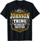 It's a JOHNSON thing you wouldn't Understand Xmas T-Shirt - T-Shirt | Black