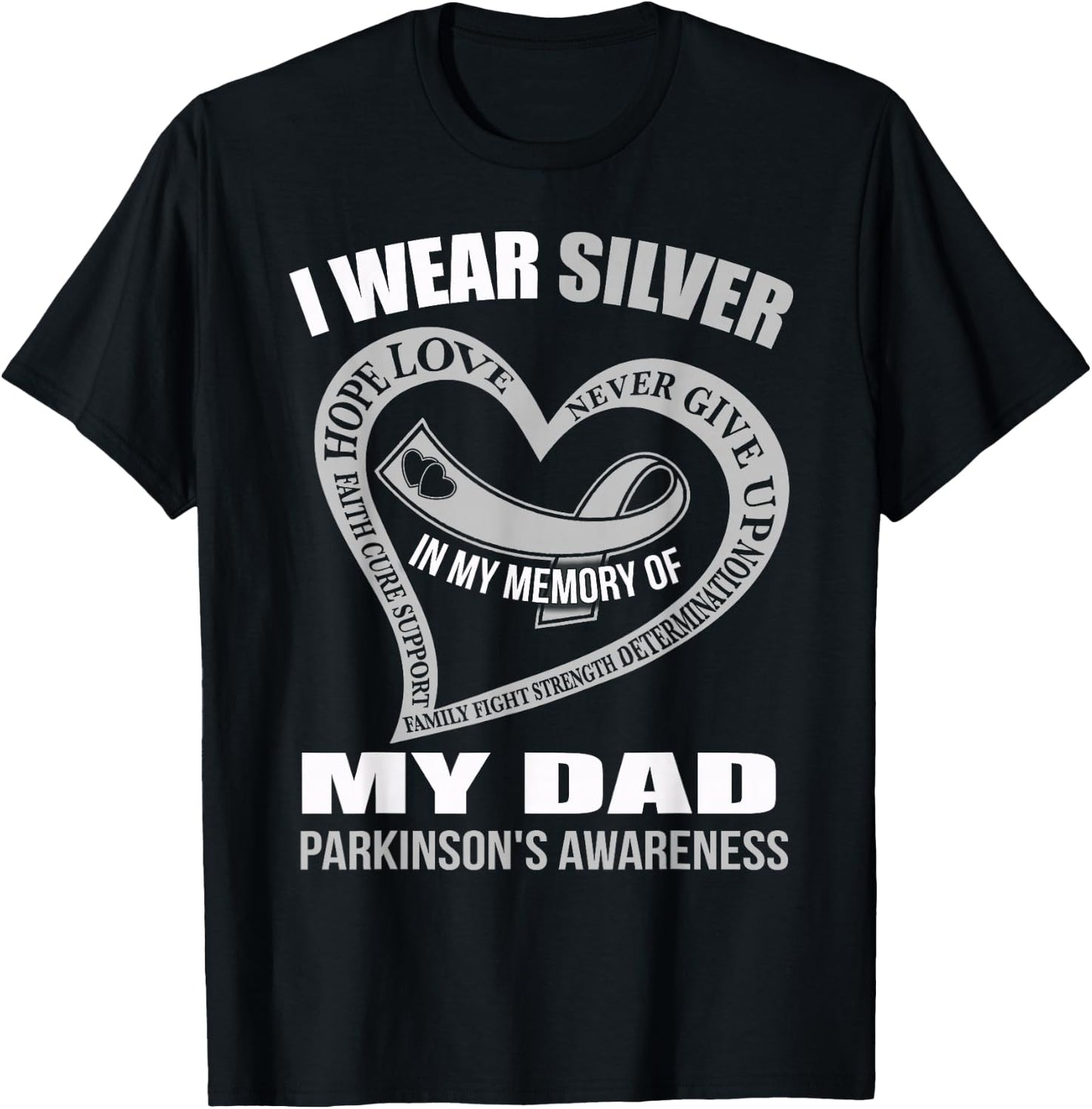 In my memory of my dad PARKINSON'S AWARENESS T-Shirt - T-Shirt | Black