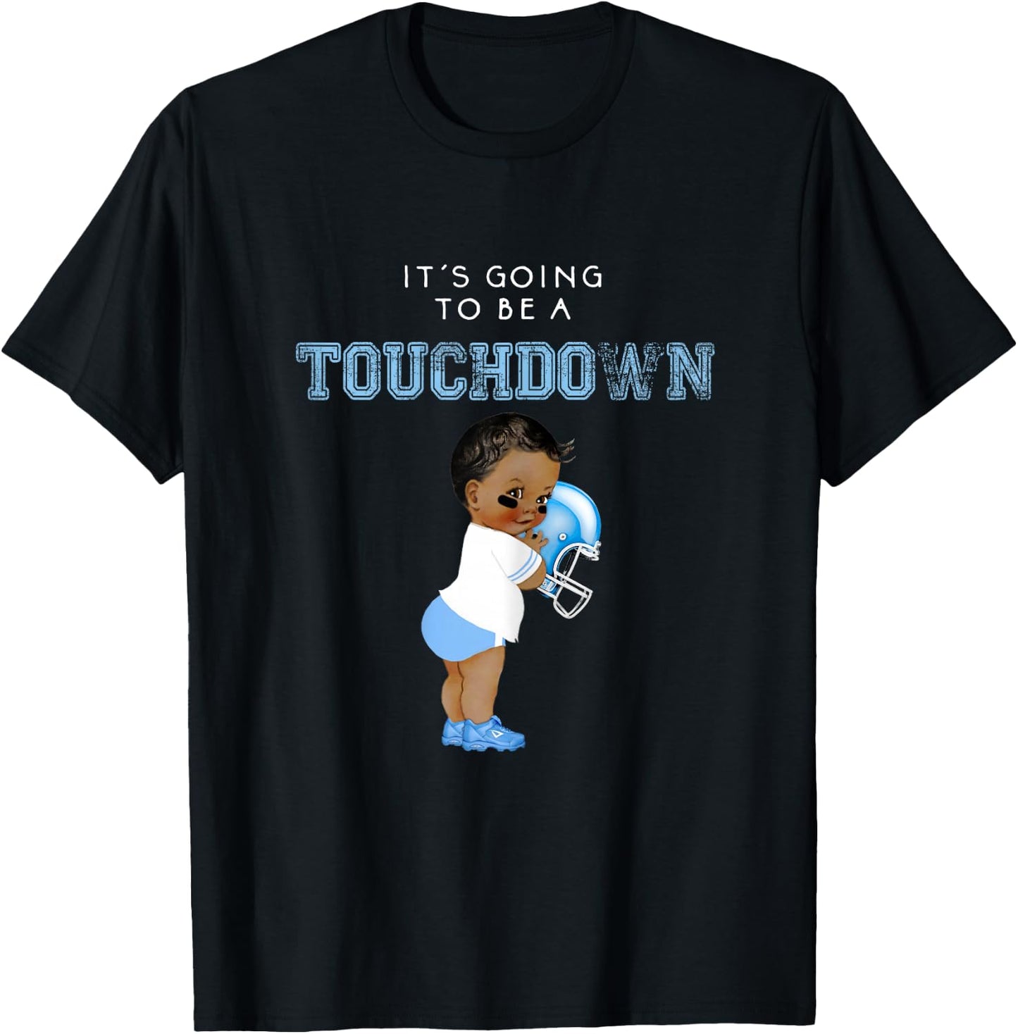 Its A Boy Gender Reveal Touchdown Tutu Baby Shower Inspired T-Shirt - T-Shirt | Black