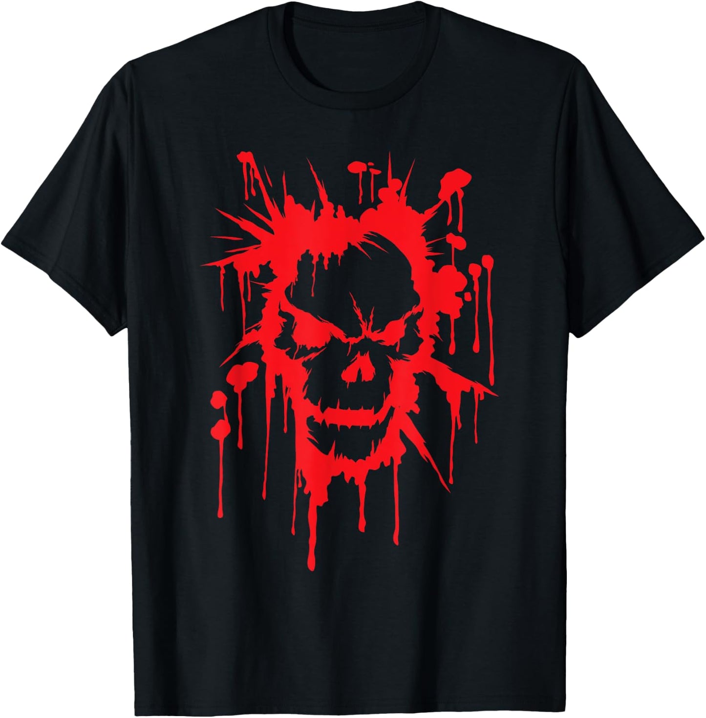 Bloody Skull | Bloodstain With Dead Face | Heavy Metal T-Shirt - T-Shirt | Black