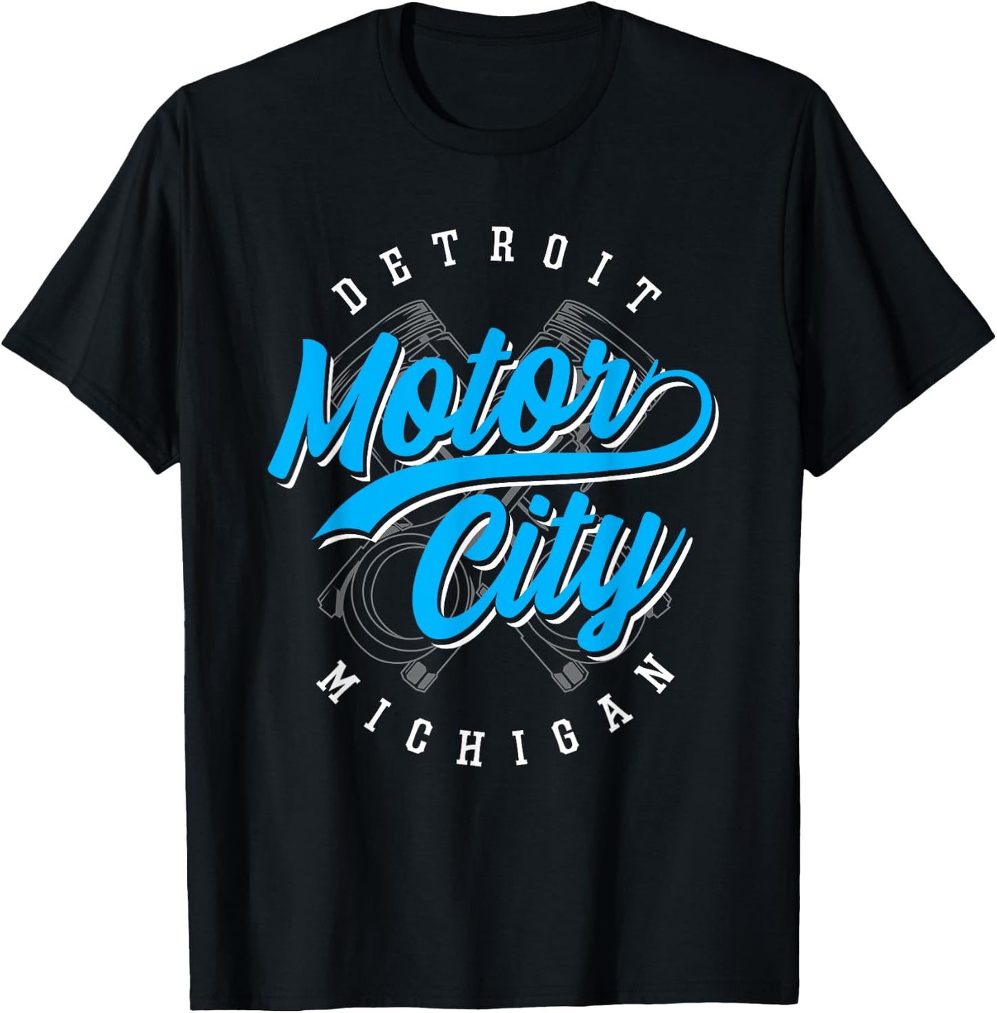 Classic Detroit Motor City Michigan Michiganians Pride Gift T-Shirt - T-Shirt | Black