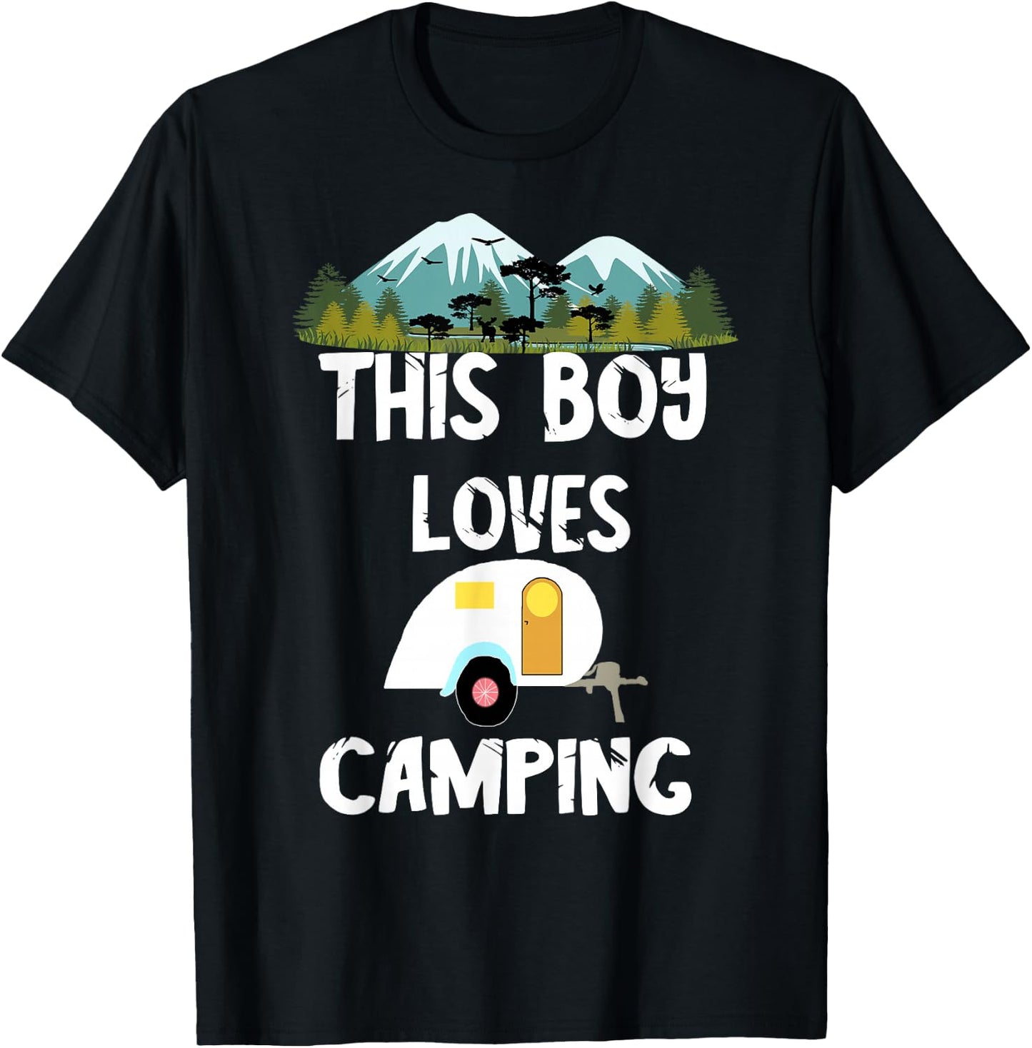 Camping Boy Camp Camper Camping Adventures Camping Lovers T-Shirt - T-Shirt | Black