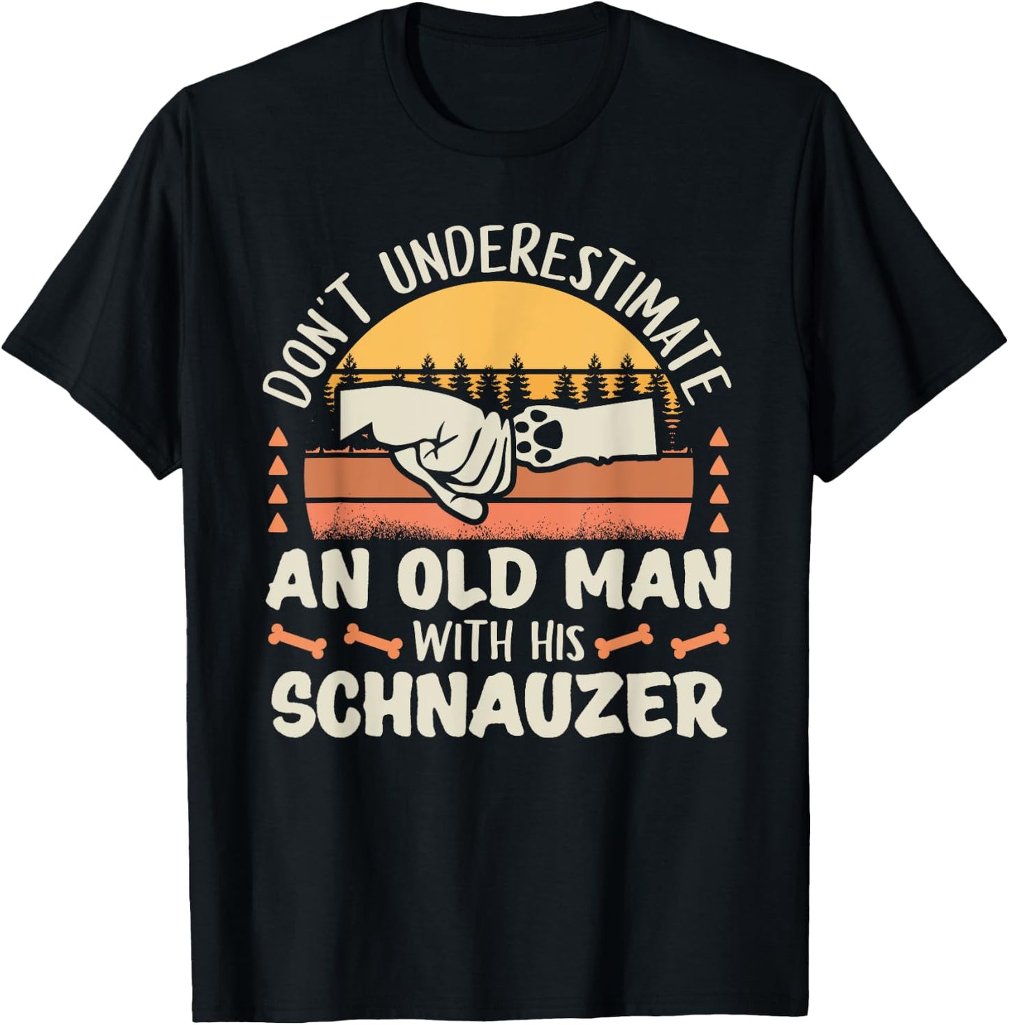 Schnauzer Dog Shirt Men Women Dog Mom Dog Lover T-Shirt - T-Shirt | Black