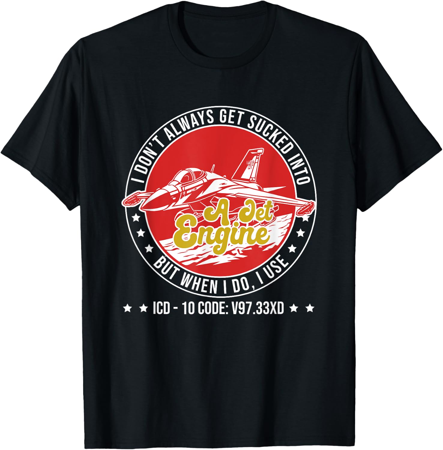 ICD-10 Code V97.33XD Humor Medical Coding Medics Coder T-Shirt - T-Shirt | Black