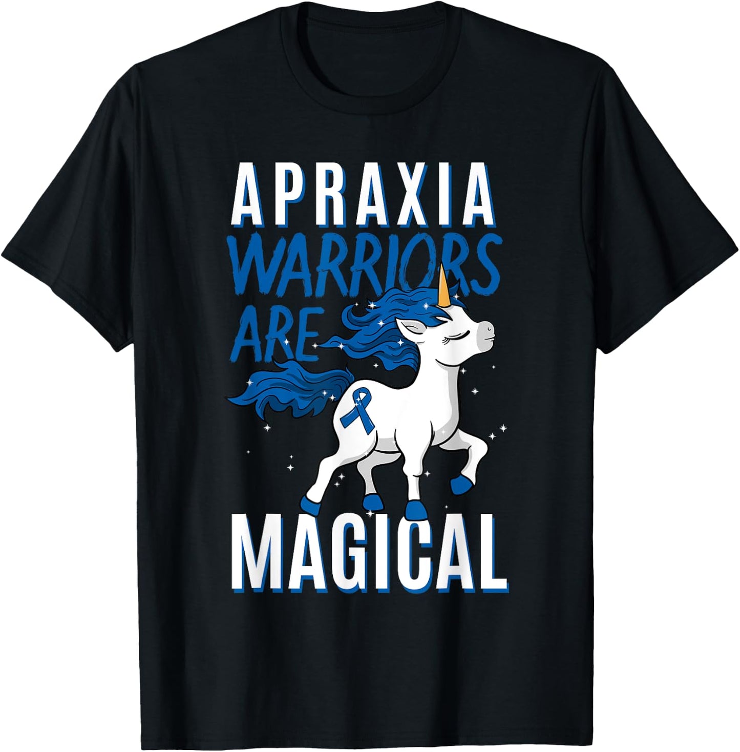 Apraxia Awareness Supporter Limb-Kinetic Fighter Unicorn T-Shirt - T-Shirt | Black