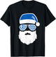 Greek Orthodox Christmas Santa Claus Greece Flag Greek T-Shirt - T-Shirt | Black