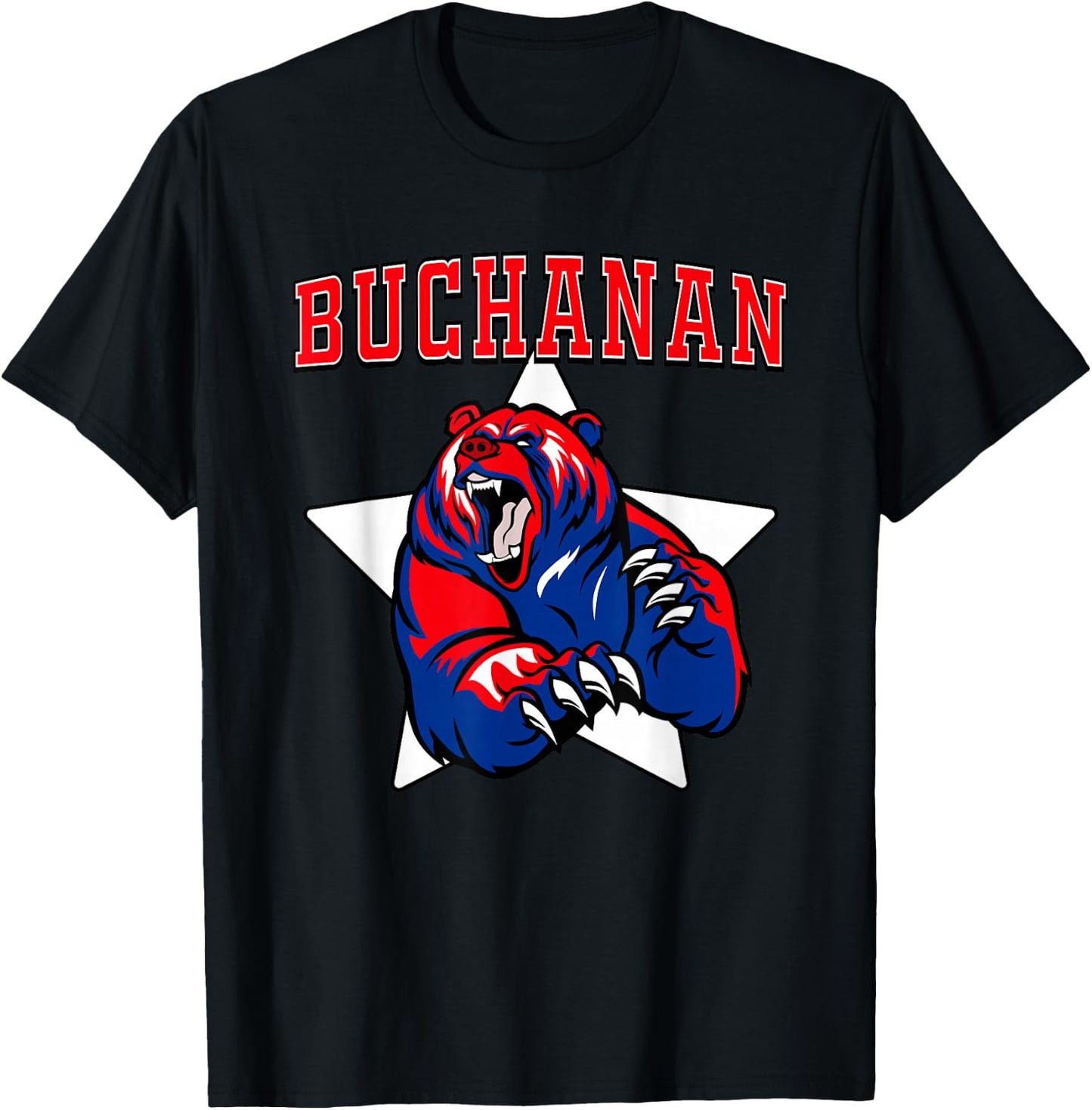 Buchanan Bears High School Team Spirit T-Shirt - T-Shirt | Black