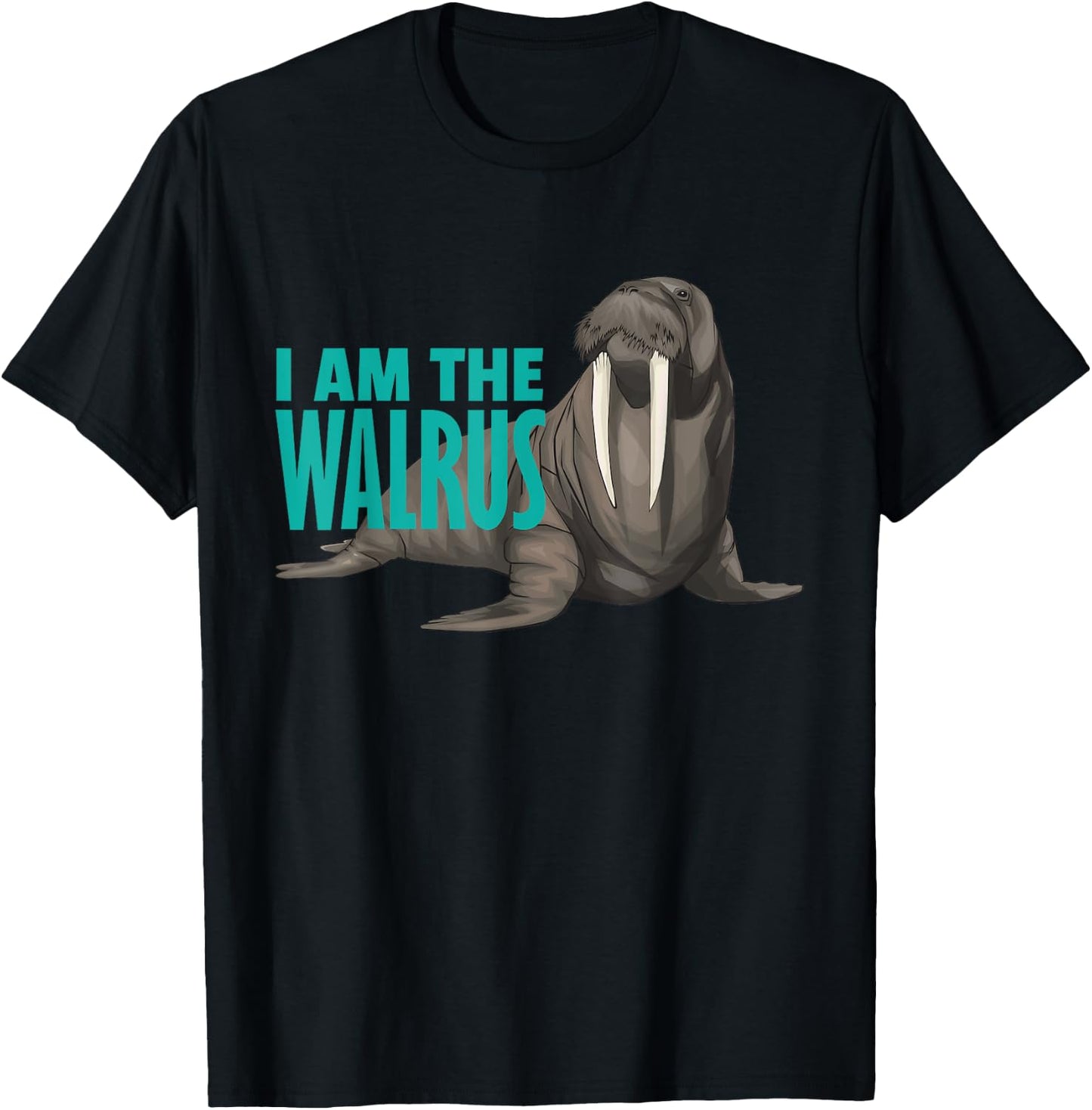 Funny I'm The Walrus Long Fangs Chubby Sea Walrus T-Shirt - T-Shirt | Black