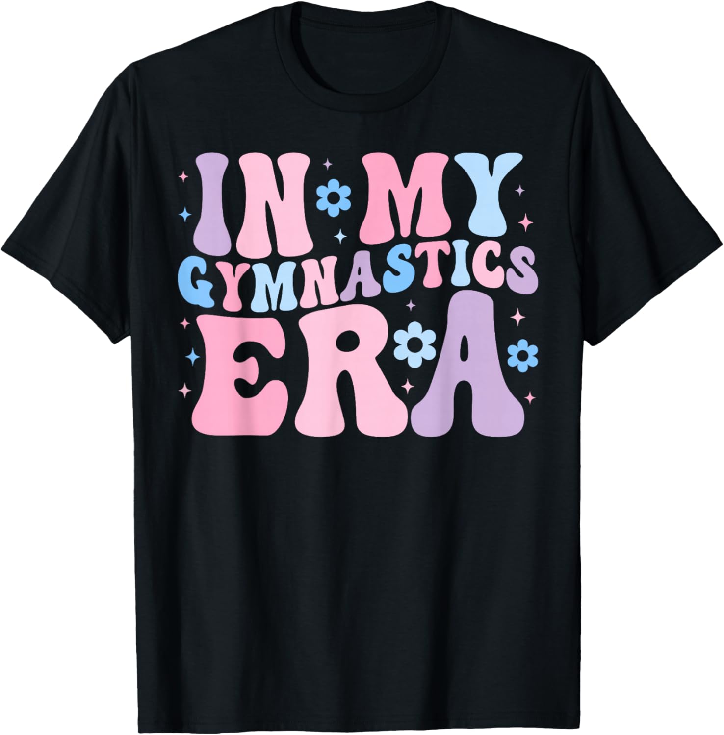 In My Gymnastics Era Gymnast Gymnastic Women Girls Groovy T-Shirt - T-Shirt | Black