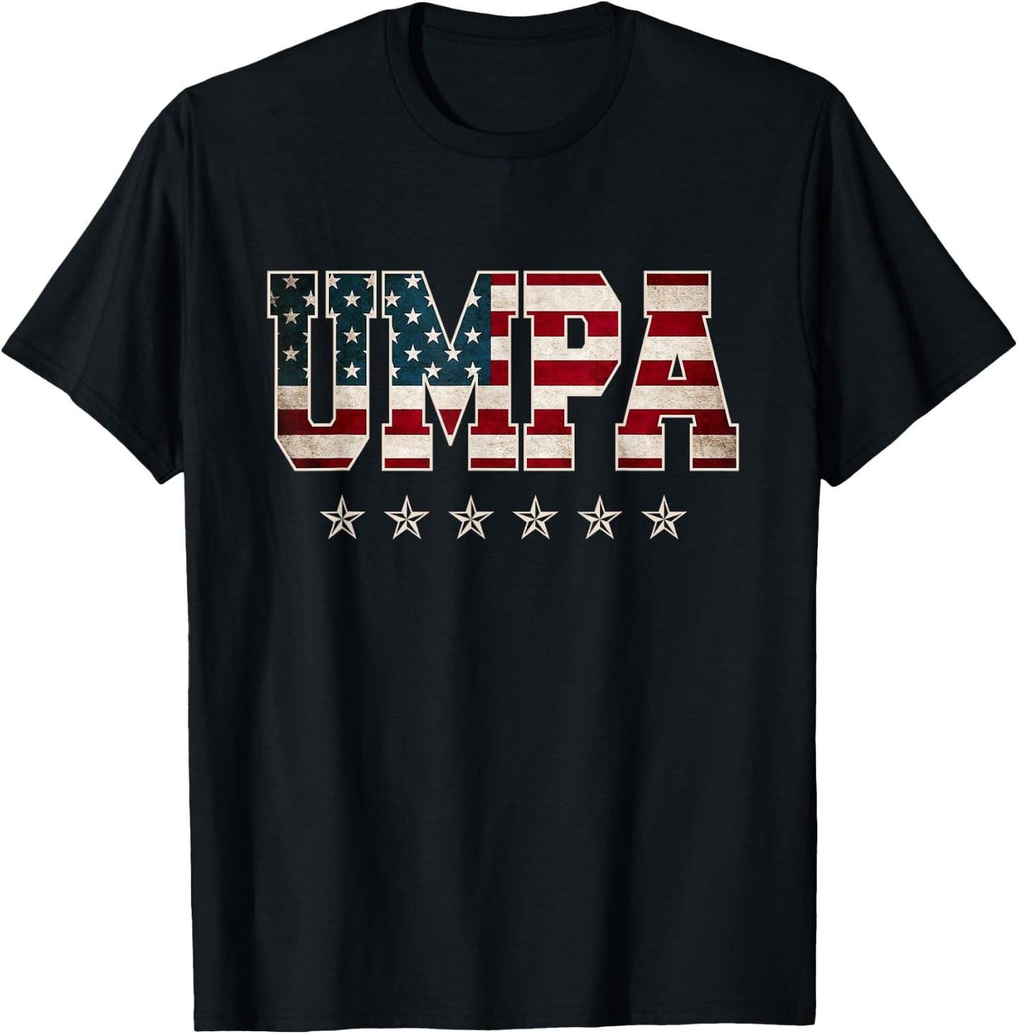 Umpa Father's Day American Flag 4th of July Christmas Xmas T-Shirt - T-Shirt | Black