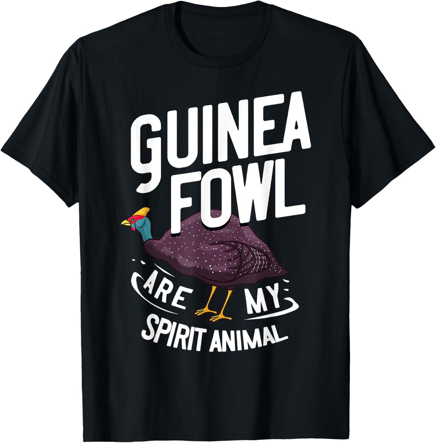 Guinea Fowl Gift Chicken Hen Farmer T-Shirt - T-Shirt | Black