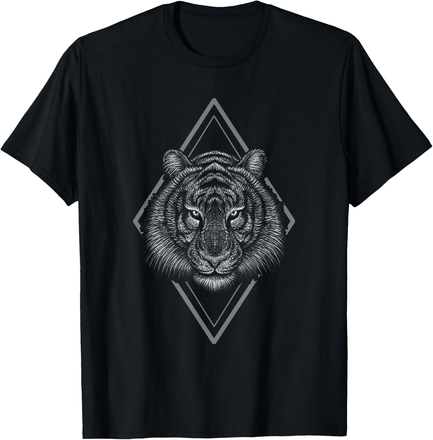 Tiger Head Tiger T-Shirt - T-Shirt | Black