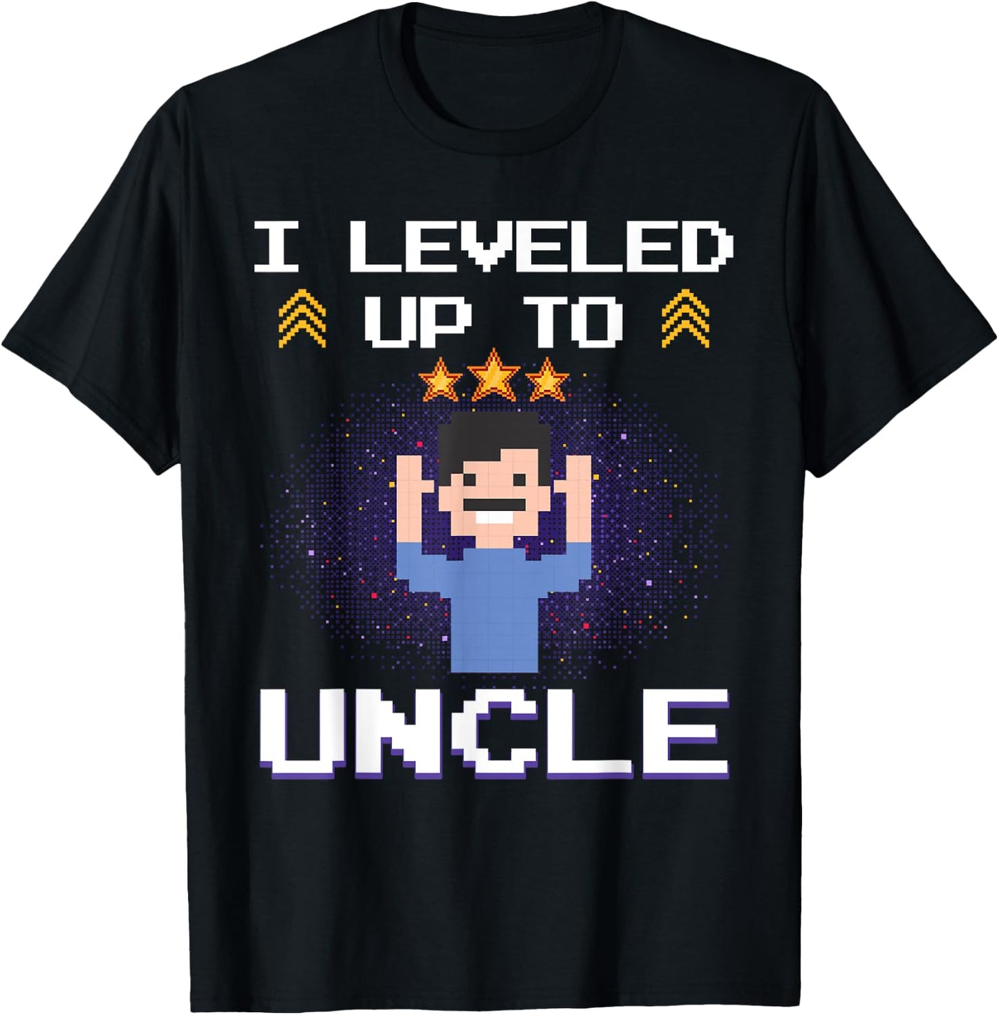 Best Uncle Gift Awesome Uncle Accessories & Stuff Uncle Design Dad First Time Promoted To Uncle Gamer T-Shirt - T-Shirt | Black