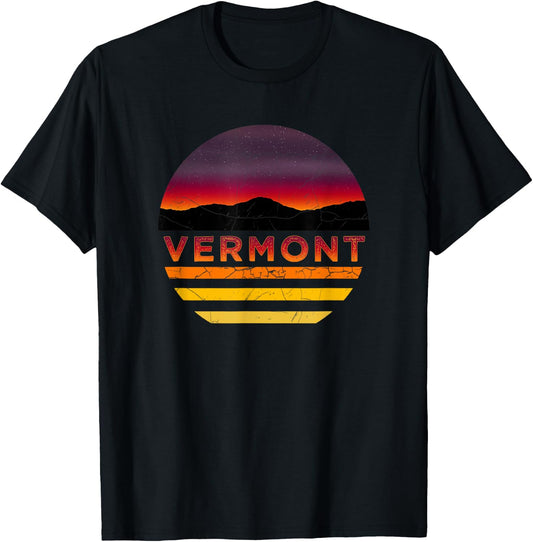 Retro Vintage Vermont Vacation Souvenir T-Shirt - T-Shirt | Black