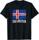 City of Ísafjörður ICELAND | Icelandic Flag Novelty Merch T-Shirt - T-Shirt | Black