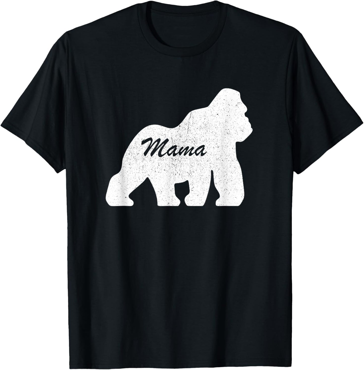 Mama Gorilla Mom Mother Day Shirt Mom Gorilla T Shirt Women T-Shirt - T-Shirt | Black