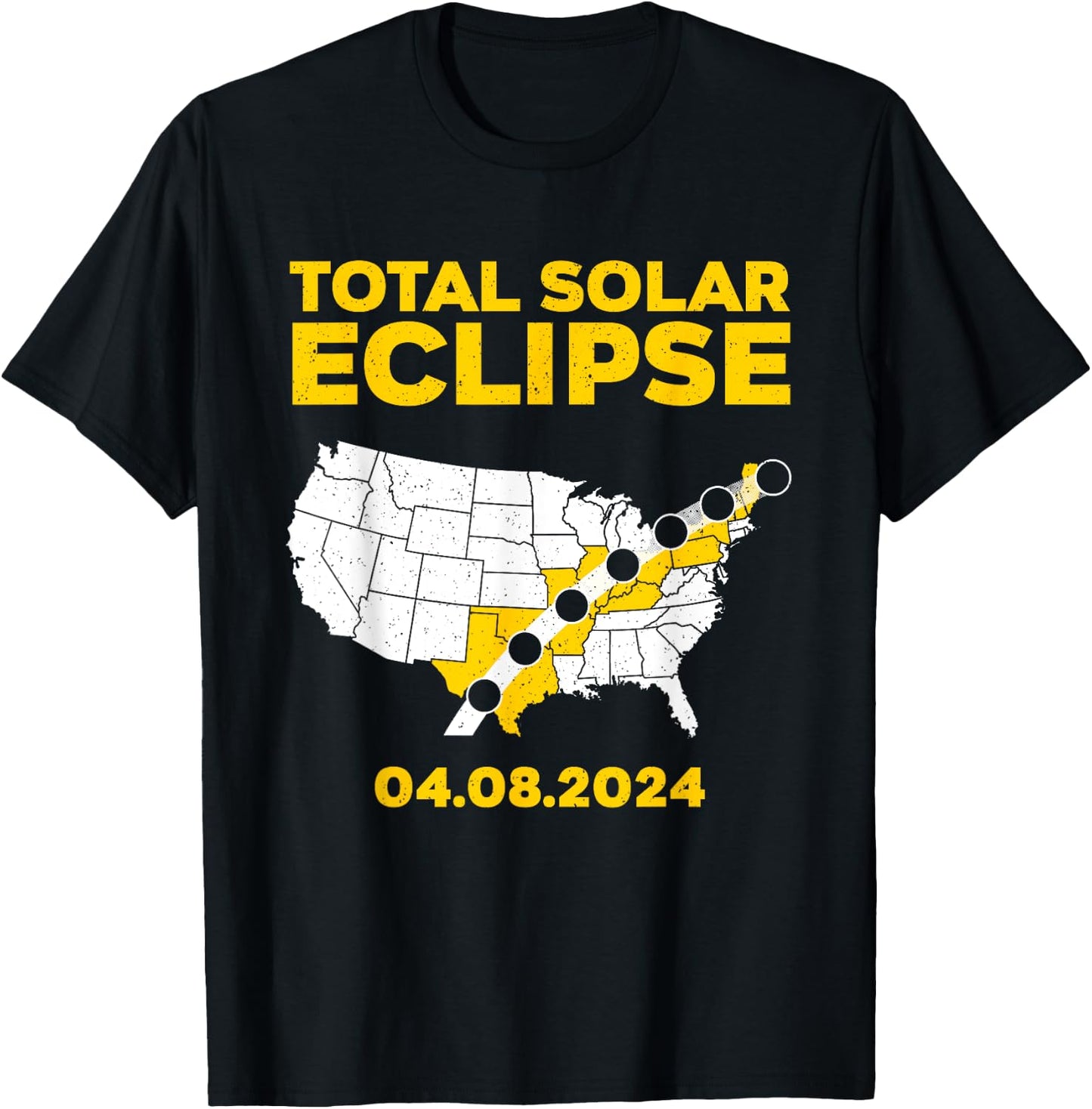 Solar Eclipse 2024 Design Women 2024 Solar Eclipse T-Shirt - T-Shirt | Black