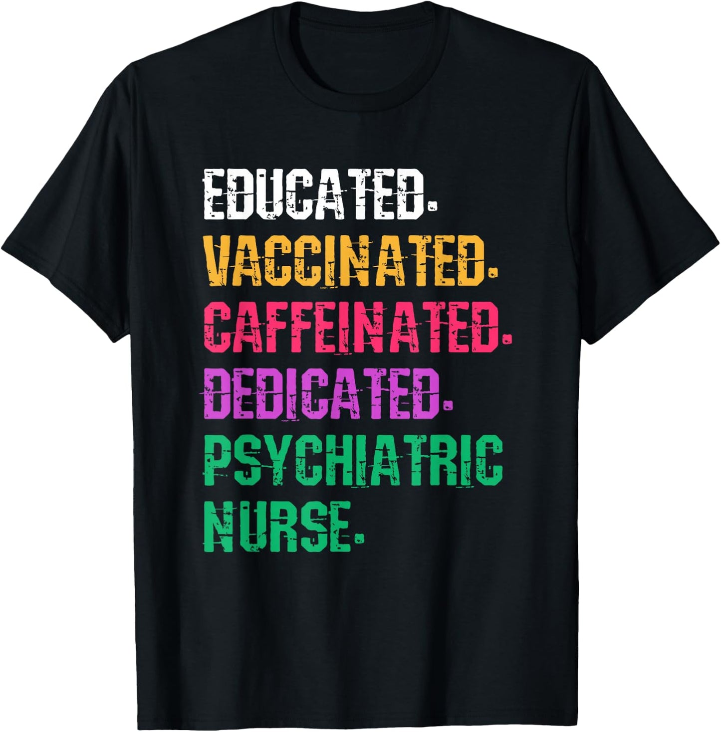 Retro Psych Nurse Psychiatric Nursing Mental Health Nurses T-Shirt - T-Shirt | Black