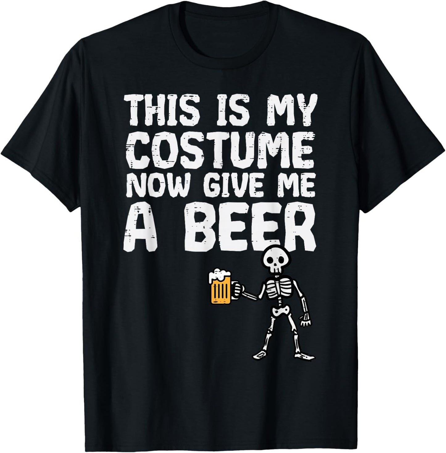 Halloween This Is My Costume Give Me Funny Skeleton Dad Men T-Shirt - T-Shirt | Black