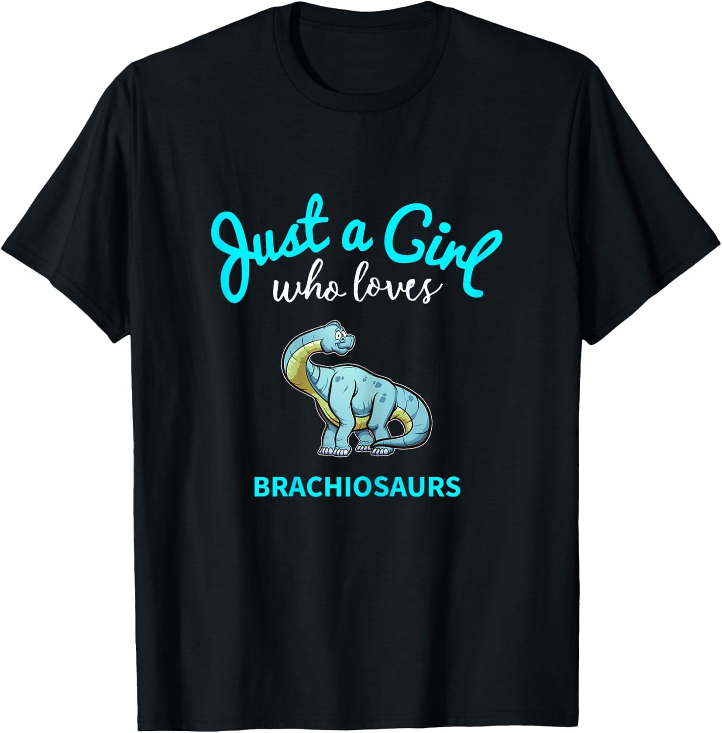 Brachiosaurus Shirt for Girls | Kids Brachiosaurus T-Shirt - T-Shirt | Black