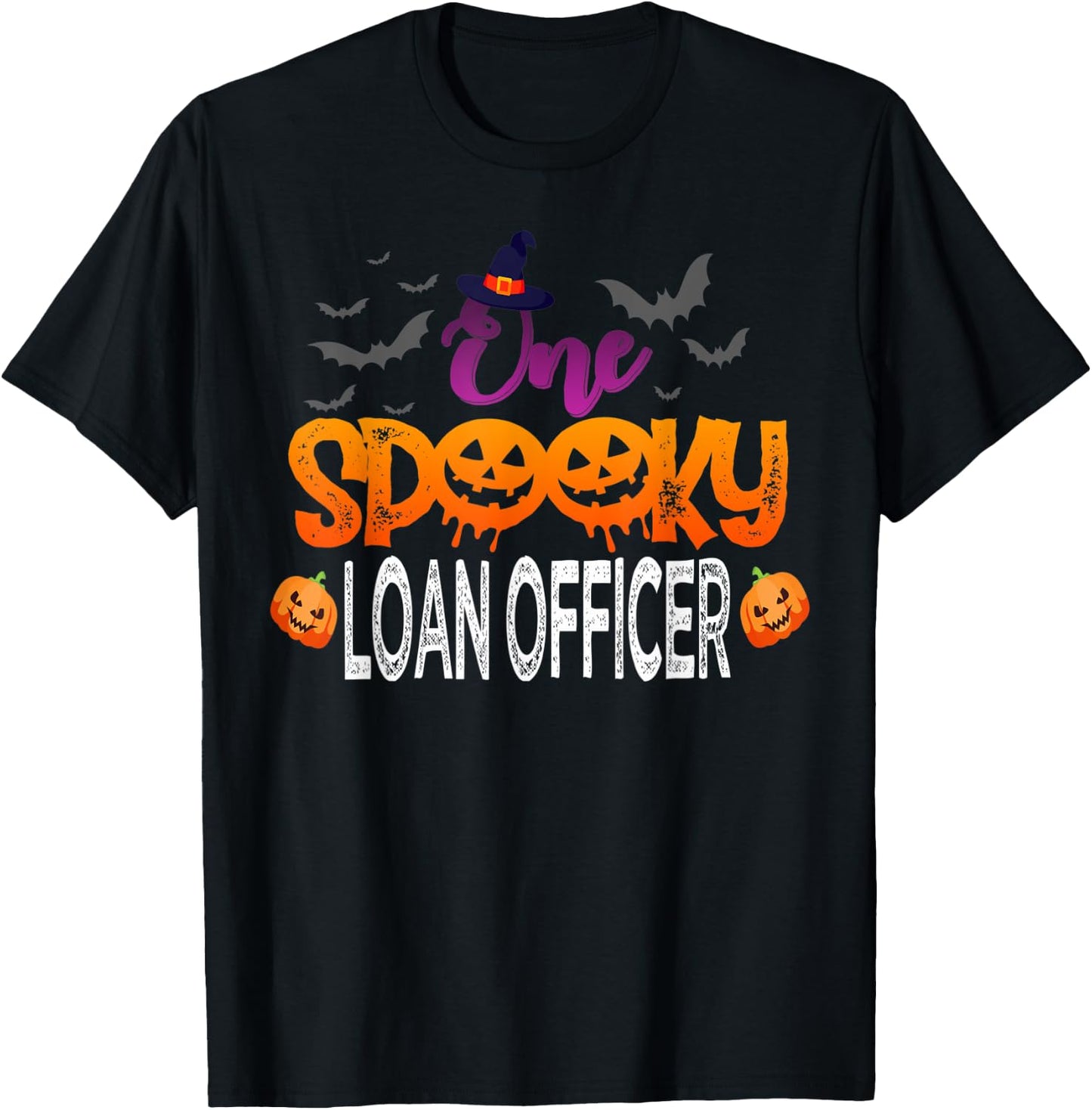 One Spooky Loan Officer Halloween Costume Gift Women T-Shirt - T-Shirt | Black