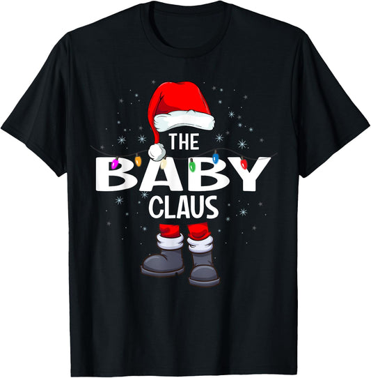 The Baby Claus Matching Christmas Pajama T-Shirt - T-Shirt | Black