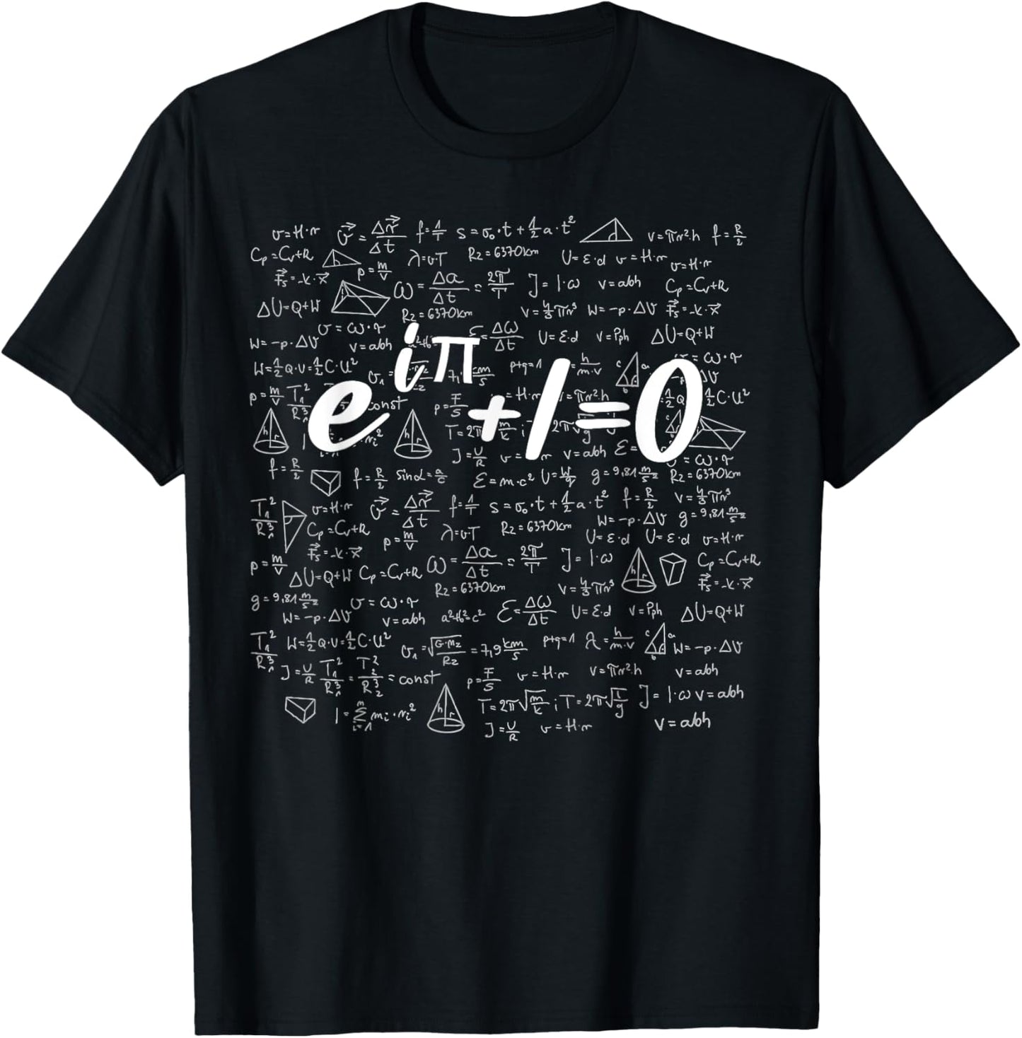 Euler's Identity Beautiful Math Equation Mathematics Science T-Shirt - T-Shirt | Black