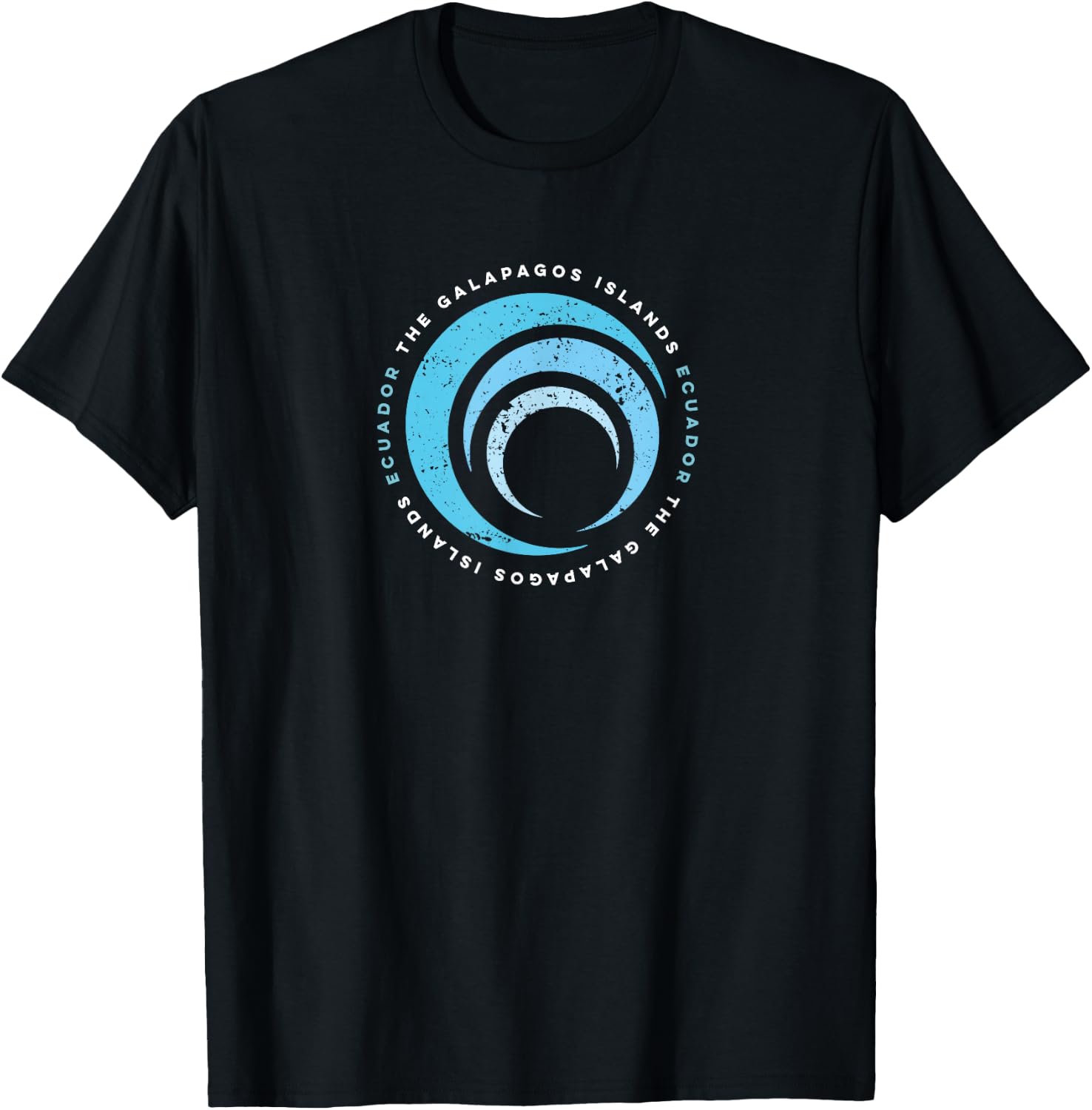 The Galapagos Islands Beach Retro Vintage Wave T-Shirt - T-Shirt | Black