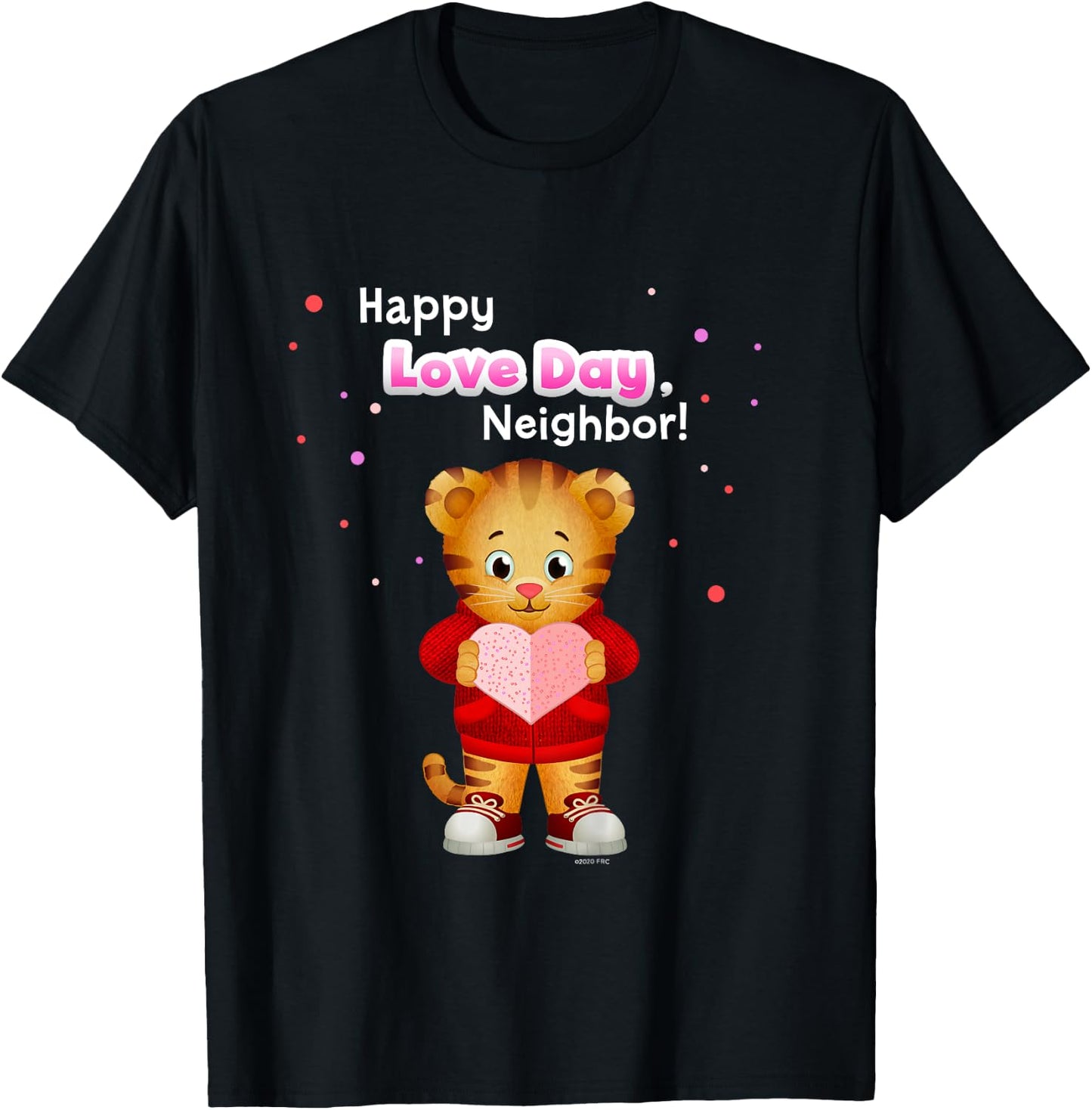 Happy Love Day, Daniel Tiger! (White/Pink) T-Shirt - T-Shirt | Black