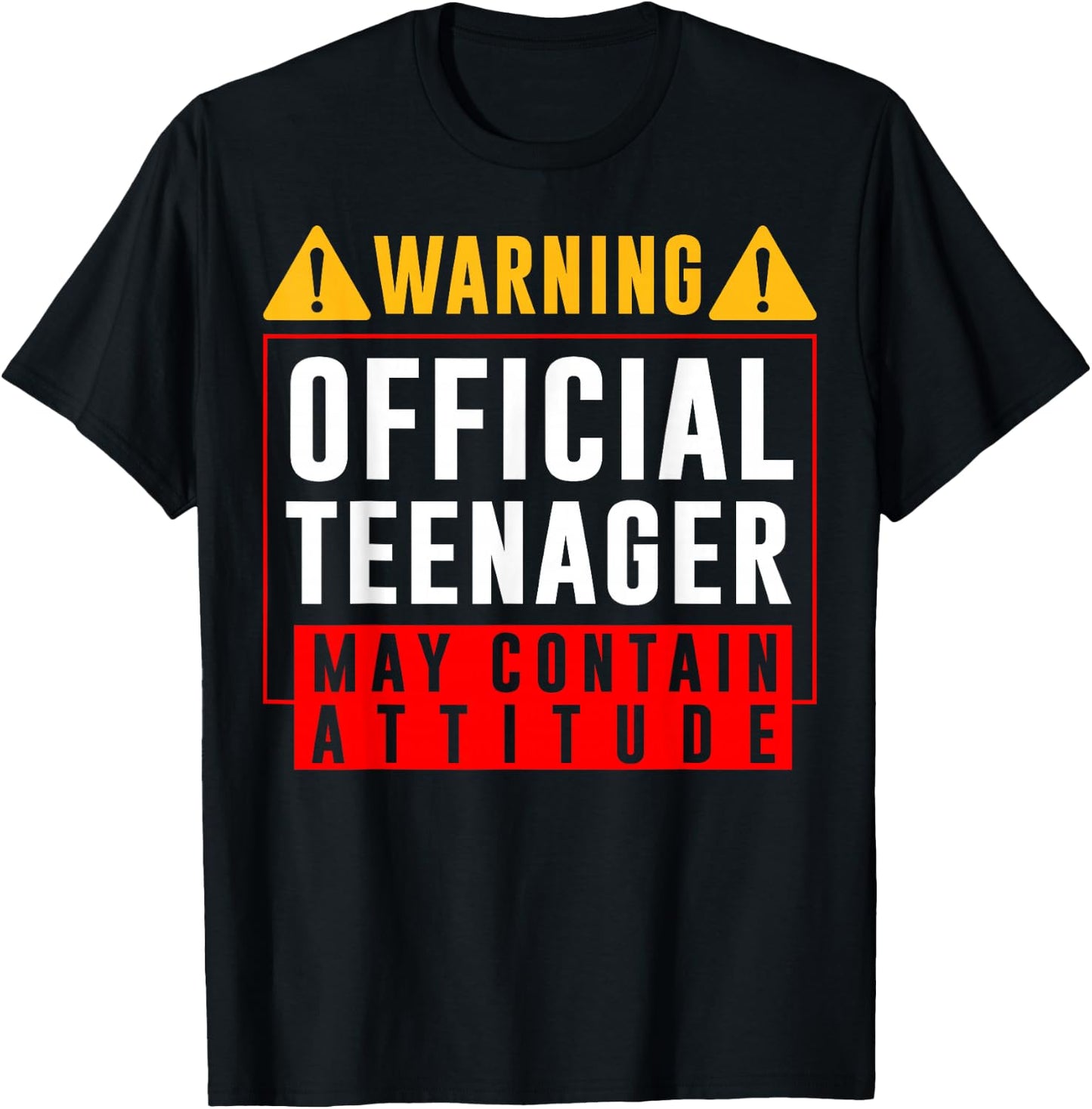 Boys and Girls - You are 13 - Sign Warning Offical Teenager T-Shirt - T-Shirt | Black