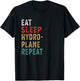 Eat Sleep Hydroplane Racing Repeat Funny Player Gift T-Shirt - T-Shirt | Black