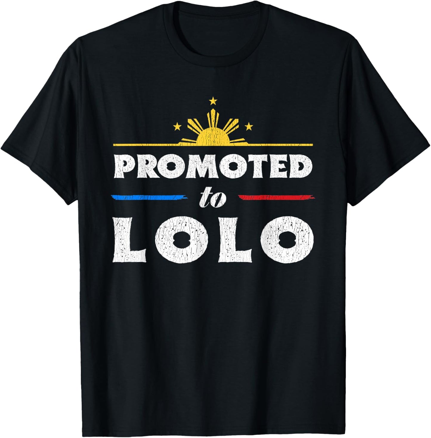 Promoted To Lolo Filipino Grandpa T-Shirt - T-Shirt | Black