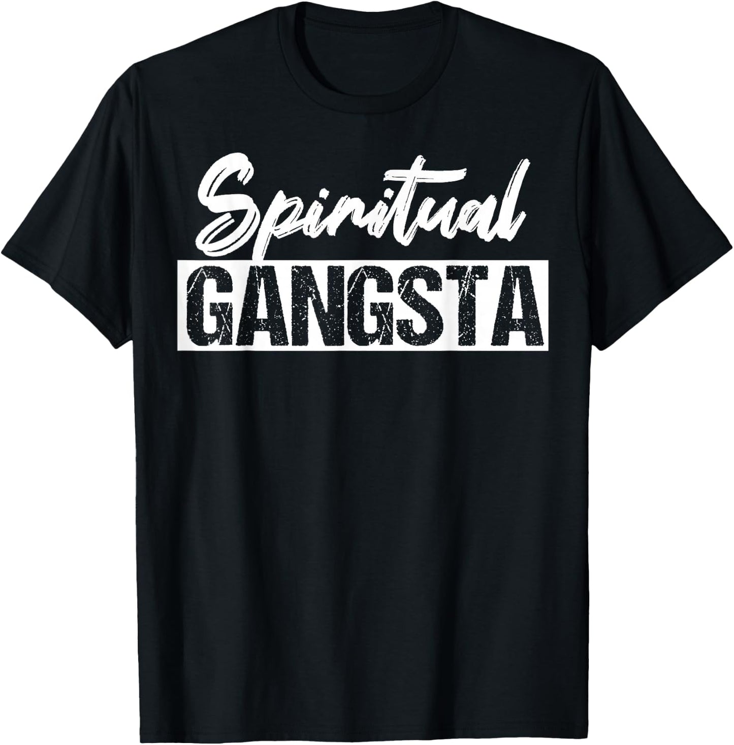 New Age Spiritual Spirituality Yoga Gangster Enlightened Zen T-Shirt - T-Shirt | Black