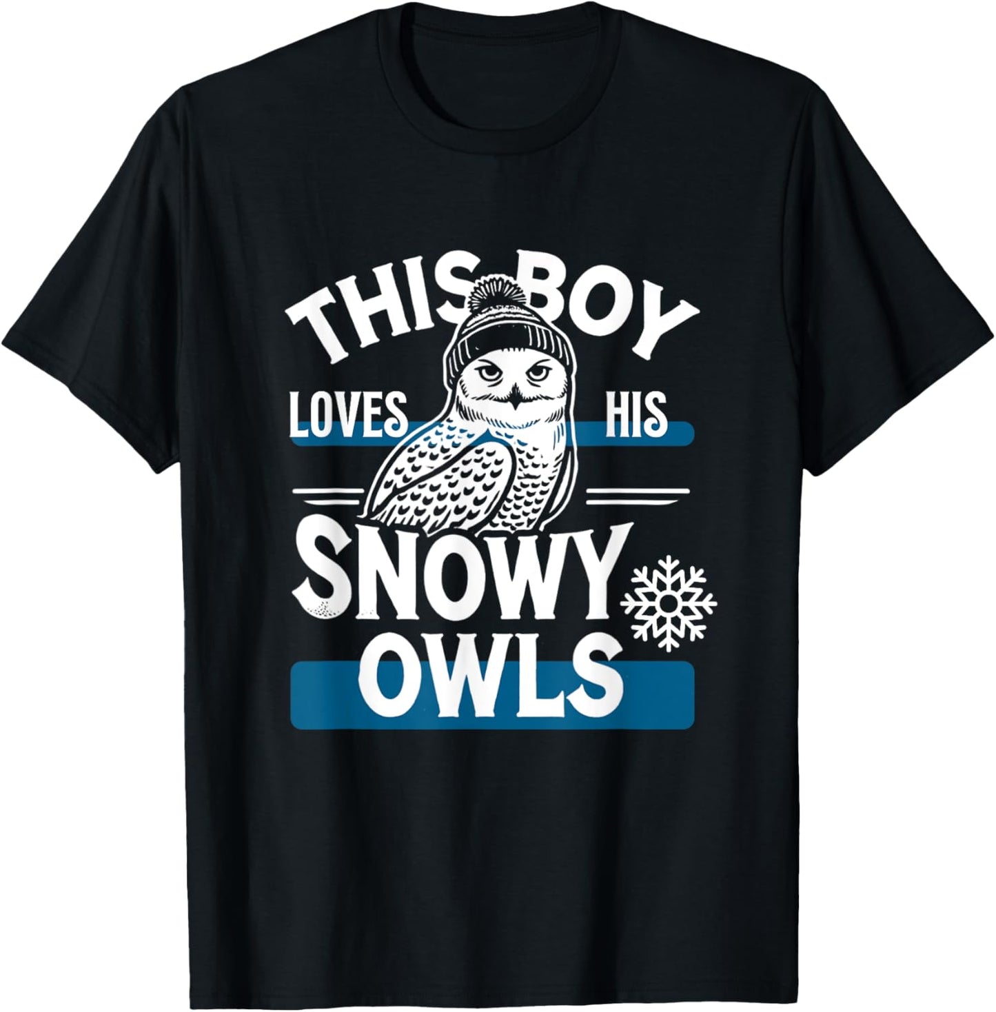 Snowy Owl Boys Snowy Owl Lover Snowy Owls T-Shirt - T-Shirt | Black