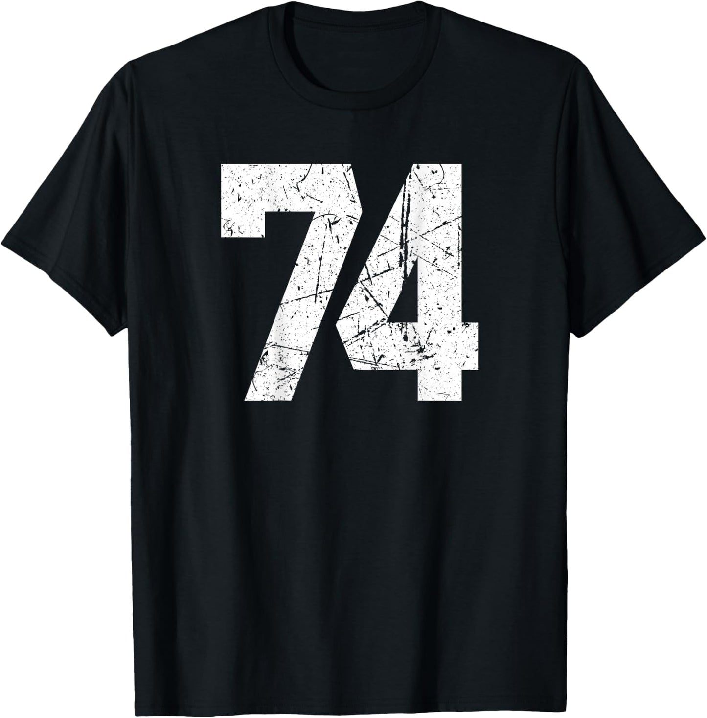 #74 Jersey Uniform Varsity Sports Number, 32nd Birthday T-Shirt - T-Shirt | Black