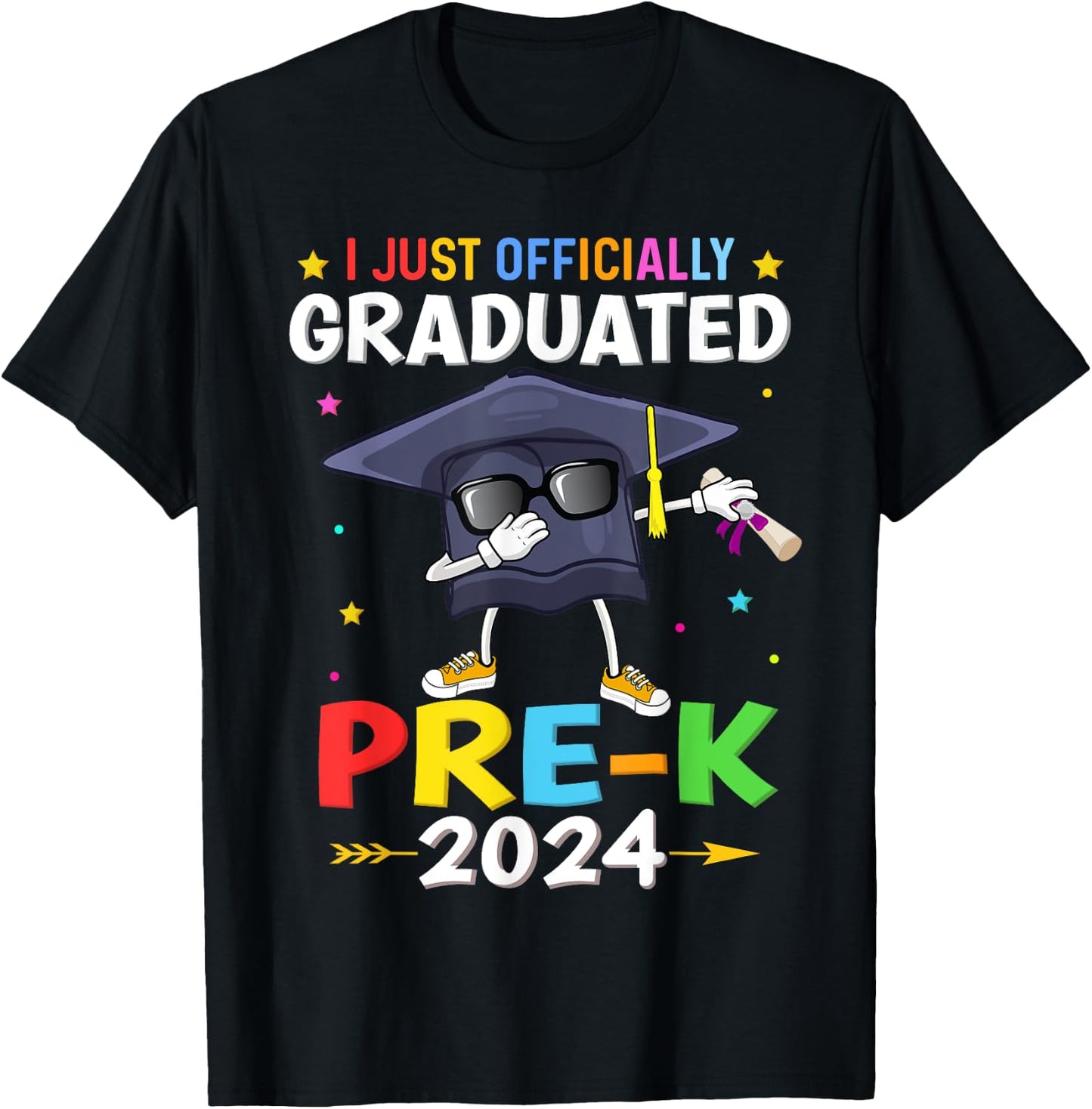I just Officially Graduated pre k graduation 2024 pre-K kids T-Shirt - T-Shirt | Black