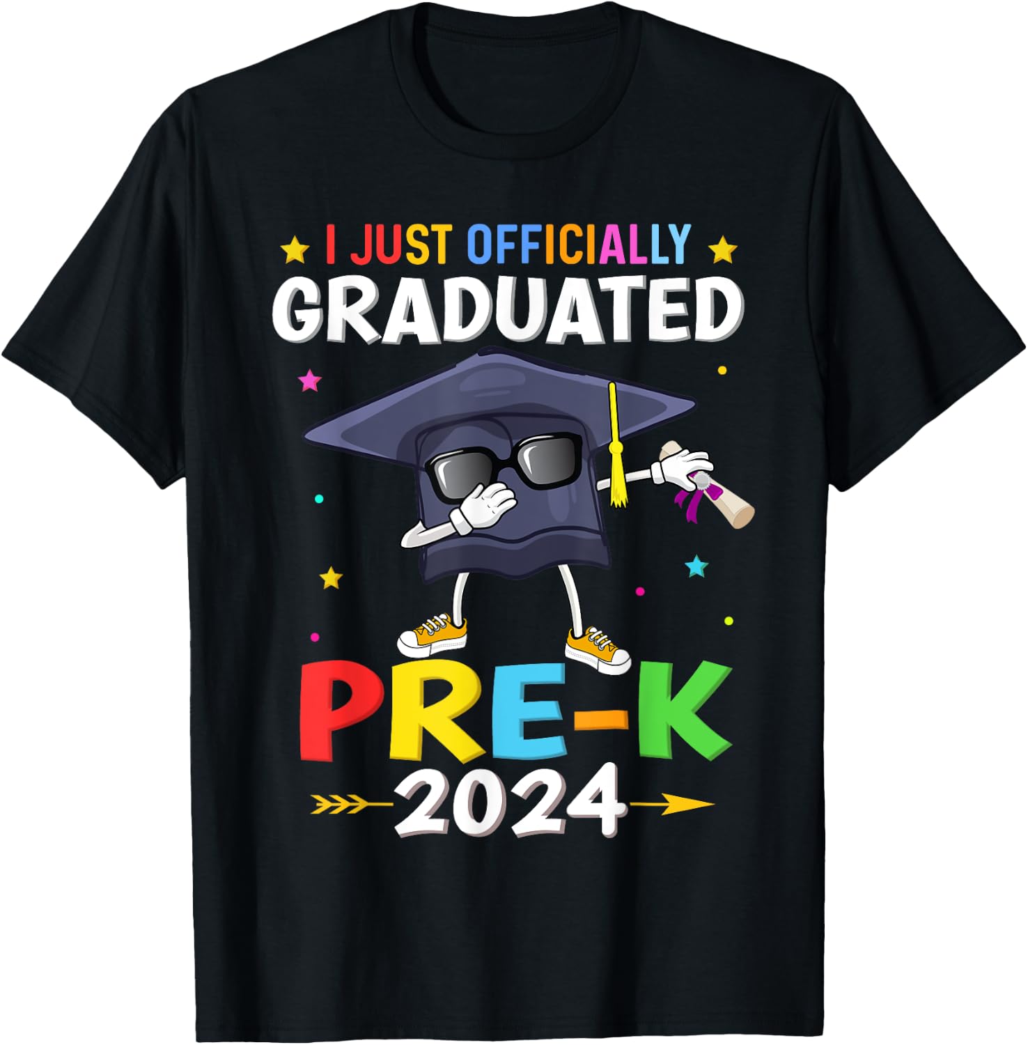 I just Officially Graduated pre k graduation 2024 pre-K kids T-Shirt - T-Shirt | Black