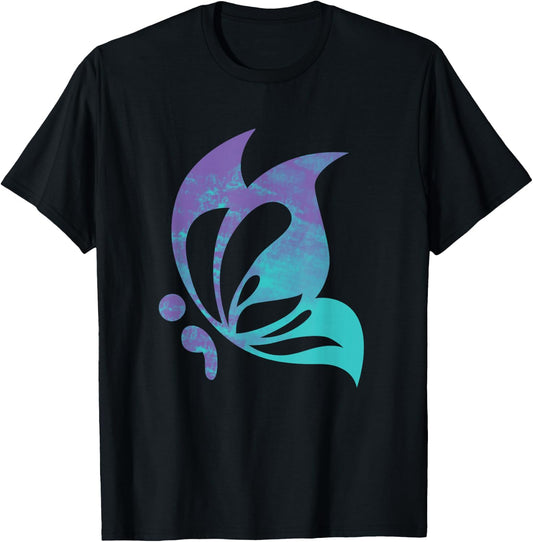 Semicolon Butterfly Mental Suicide Prevention Awareness T-Shirt - T-Shirt | Black