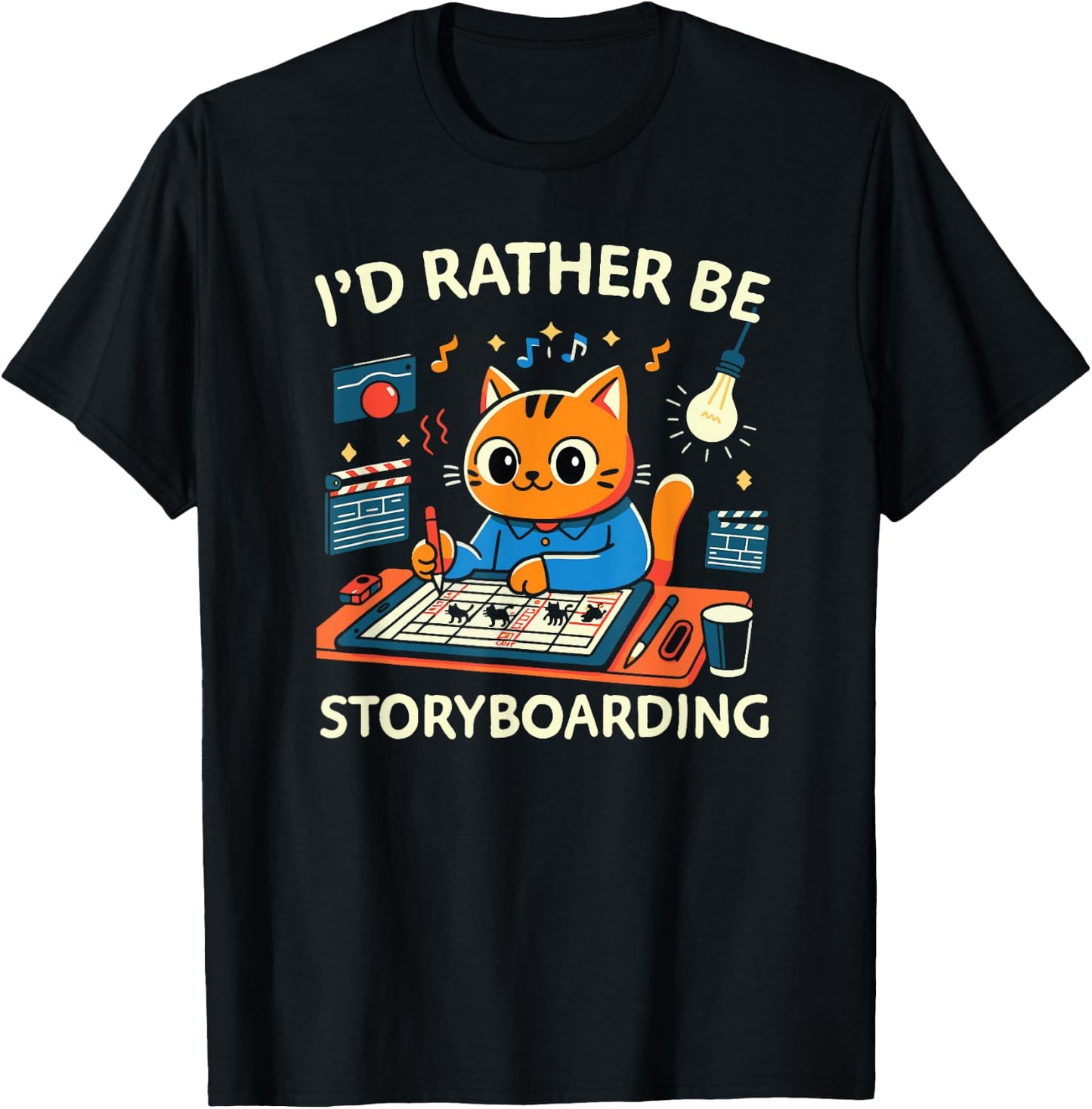 Storyboarding Animator Funny Cartoon Drawing Animation T-Shirt - T-Shirt | Black