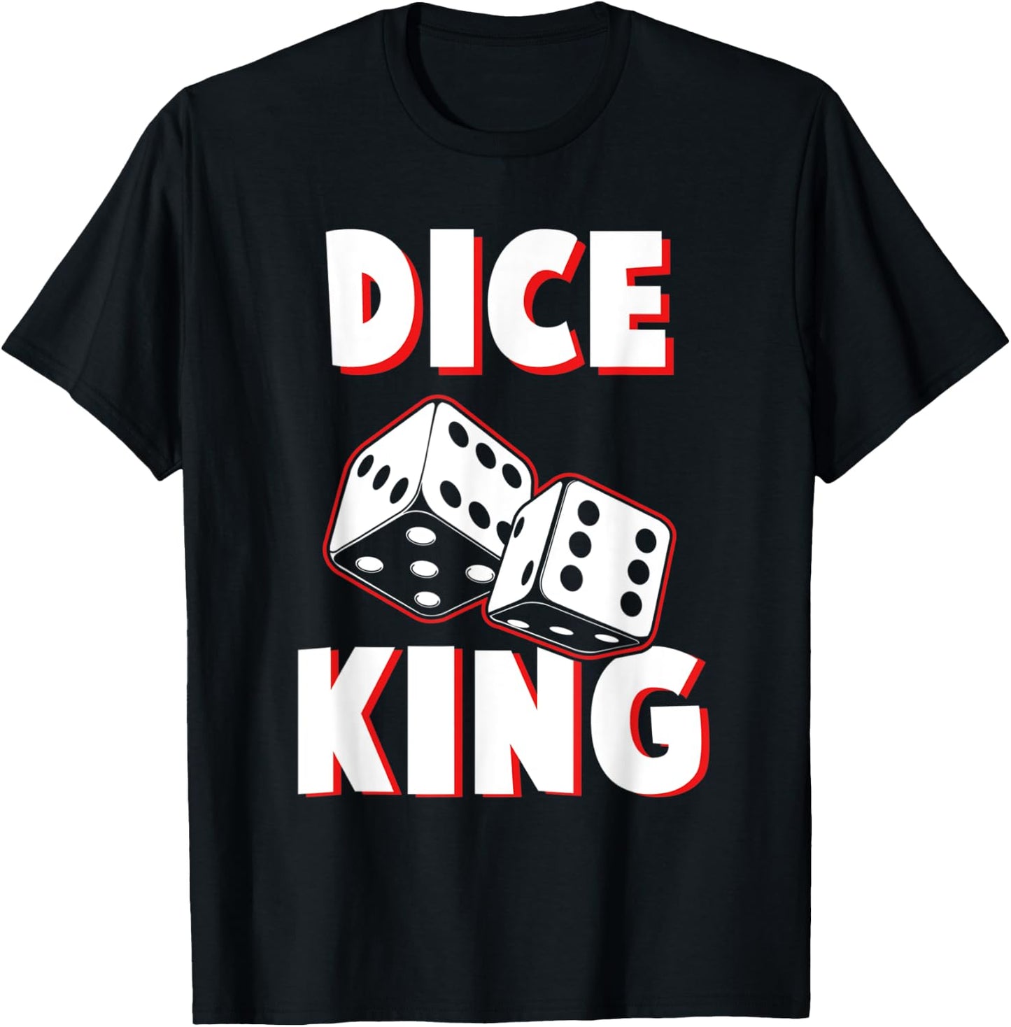 Dice King Funny Board Game Champion Geek T-Shirt - T-Shirt | Black