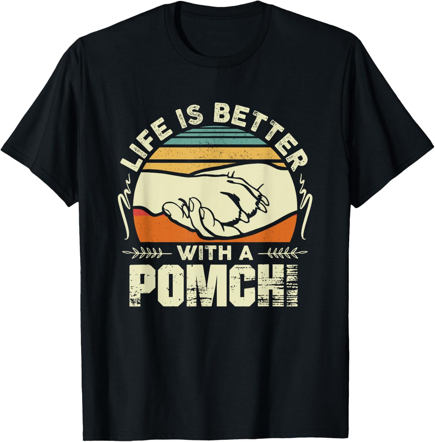 Pomchi Shirt Men Women Dog Mom Dog Lover T-Shirt - T-Shirt | Black