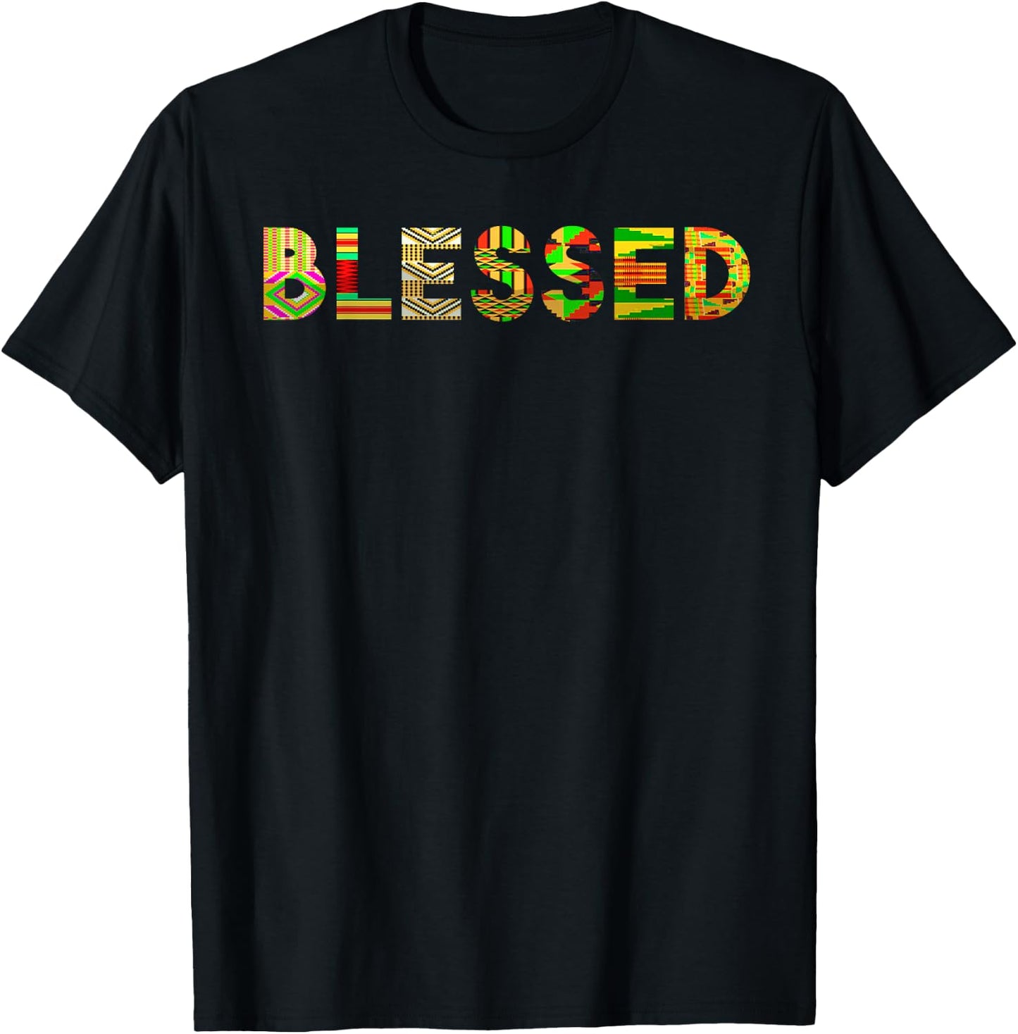 Cool Blessed Gift Her | Best Kente Women's Cloth Lover T-Shirt - T-Shirt | Black