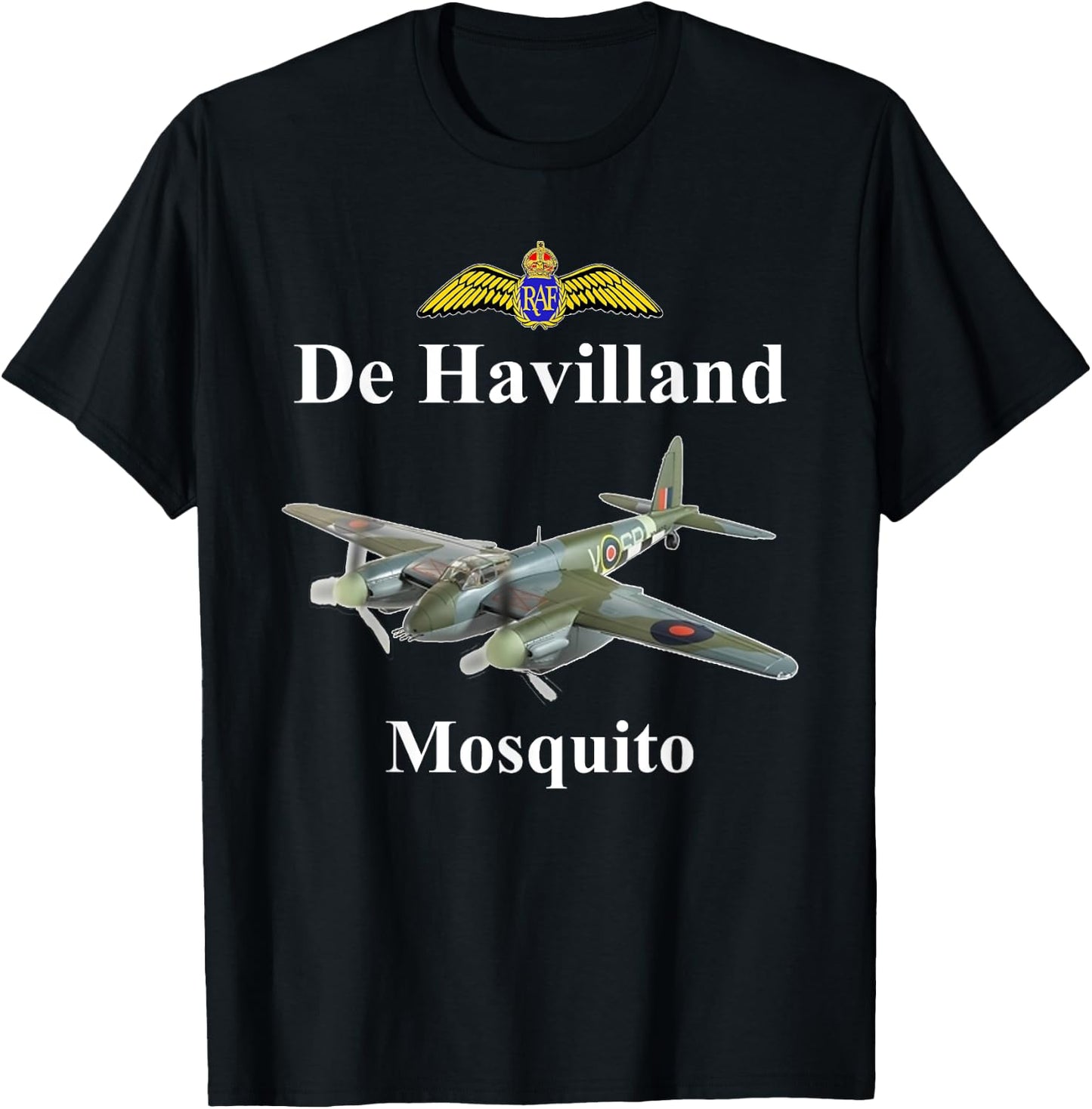 De Havilland Mosquito WWII Fighter Bomber Airplane T-Shirt - T-Shirt | Black