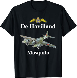 De Havilland Mosquito WWII Fighter Bomber Airplane T-Shirt - T-Shirt | Black