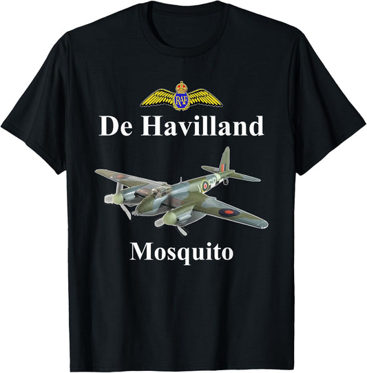De Havilland Mosquito WWII Fighter Bomber Airplane T-Shirt - T-Shirt | Black