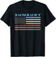 Vintage Sunset American Flag Sunbury, Georgia T-Shirt - T-Shirt | Black