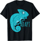 Chameleon T Shirt - Blue Art Chameleon - Adapt T-Shirt - T-Shirt | Black