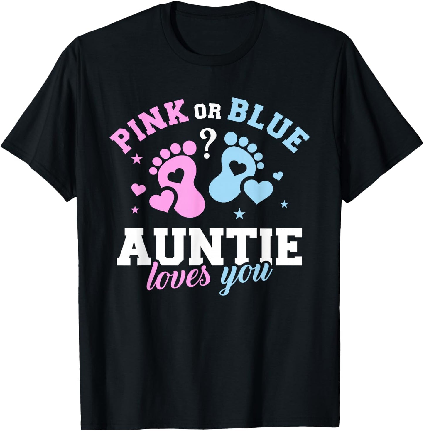Gender reveal auntie aunt T-Shirt - T-Shirt | Black
