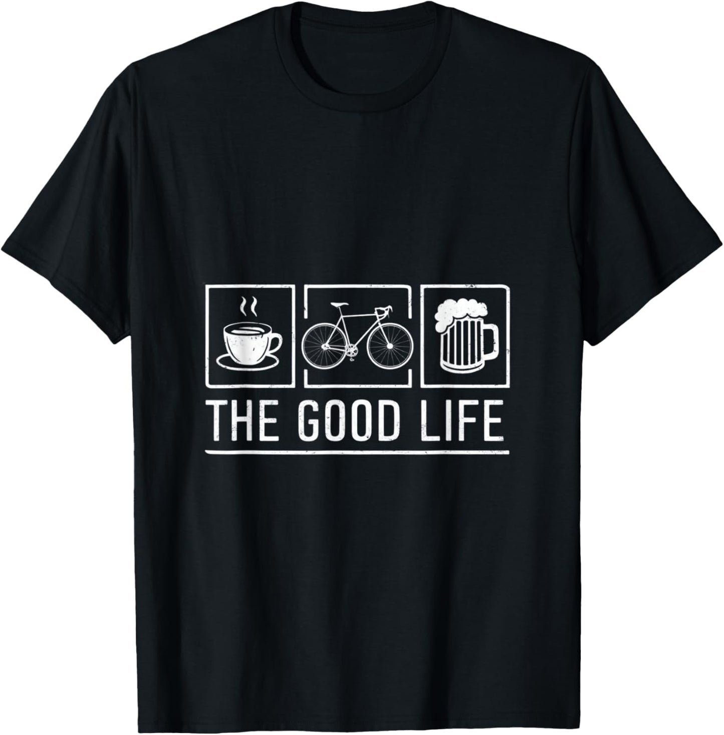Funny Bicycle Beer Good Life Cycling T-Shirt - T-Shirt | Black