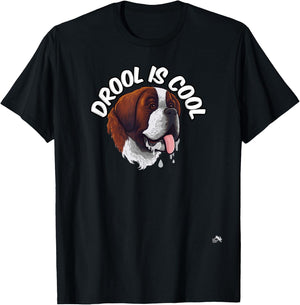 Drool is Cool - Saint Bernard - Drooling T-Shirt - T-Shirt | Black